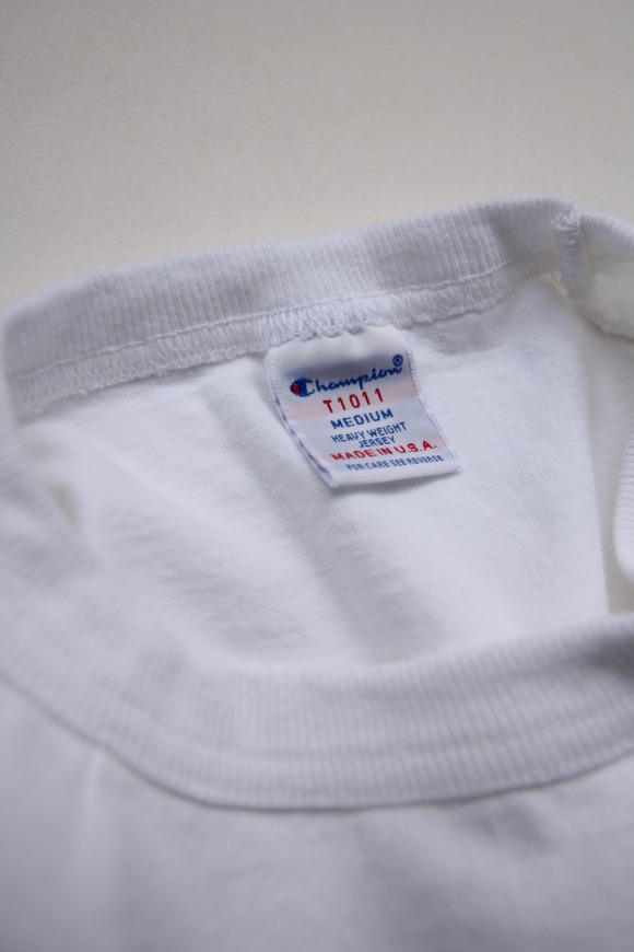 Champion T1011 Raglan Long Sleave Tee WHITE5