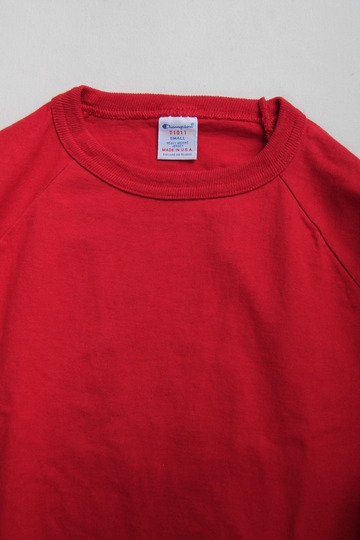 Champion T1011 Raglan Long Sleave Tee RED (3)