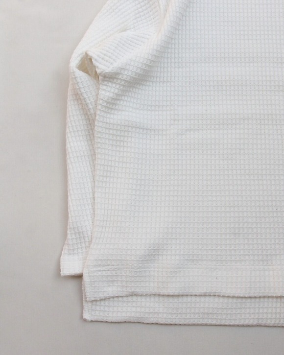 GYMMASTER ”12 Oz HV Waffle Guernsey Neck WHITE”251001 (2)