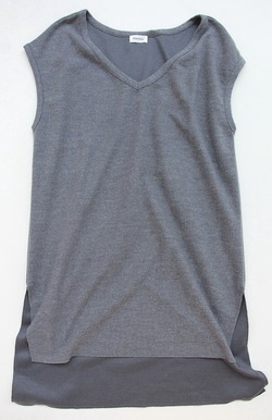 MAXOU ”Deep V Neck Fleece Chunic GREY”