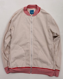 Goodon ”ST Rib Tee Track Jacket CREAM”240402