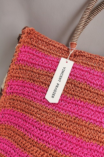 VICENT PRADIER ”Summer Tote ORANGE PINK”240409 (2)