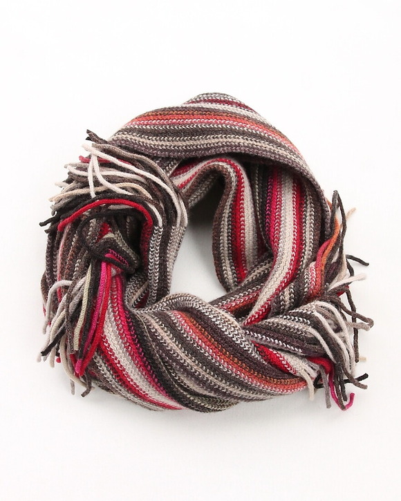 Glen Fyne ”Lambswool 2 PLY Stripe ScarfBROWN”251020 (2)