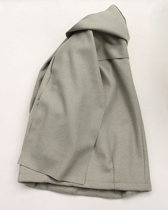 MAXOU ”CL Coat with Cape LM GREEN251025 (4)