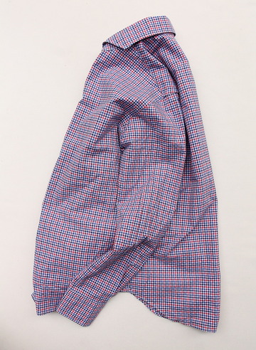 Solandrino Small French Collar RED X ORANGE Check (5)