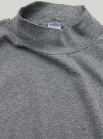 Quotidien 1X1 Rib Mock Neck OXFORD GREY (3)