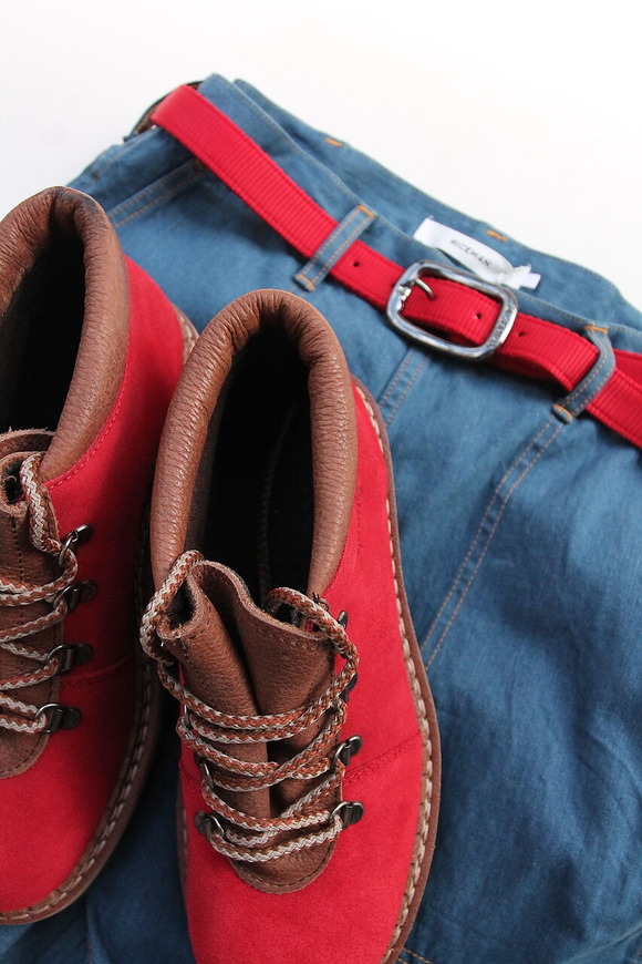 TRIPLE ”1Plain Nylon Web Belt RED”