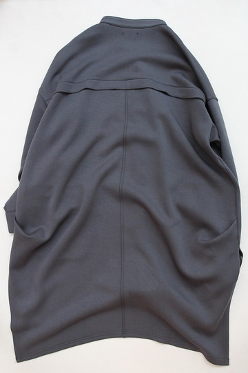 LE BON ”Band Collar Bonding Dress CHARCOAL” (6)