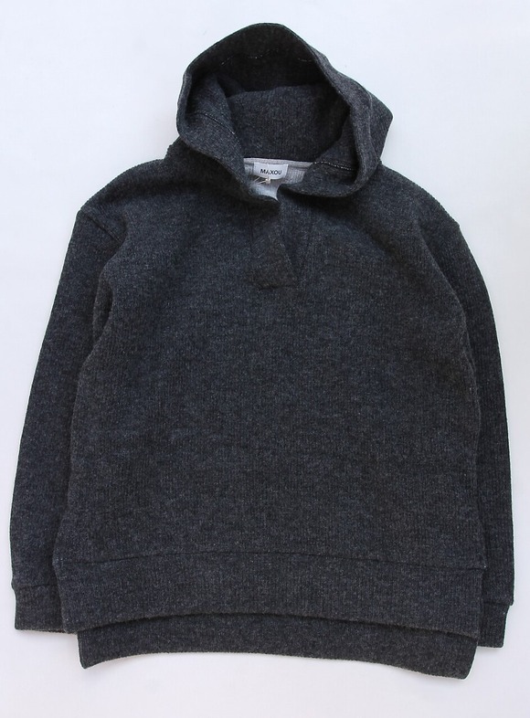 MAXOU ”WF Rib Hoodie CHARCOAL”231013