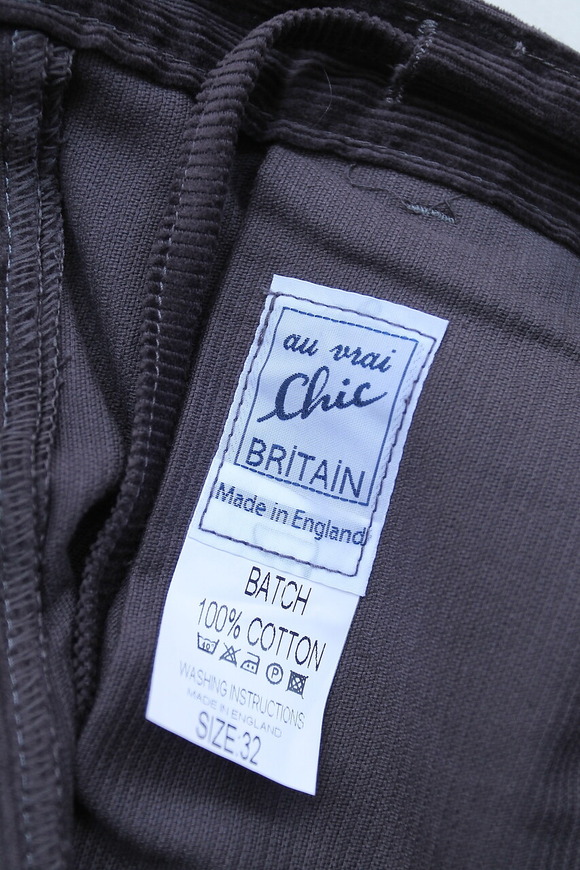 Au Vrai Chic BRITAIN ”Corduroy Work Trousers GRAY 2308092