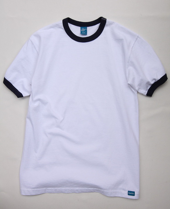 Goodon Ringer Tee WHITE X NAVY