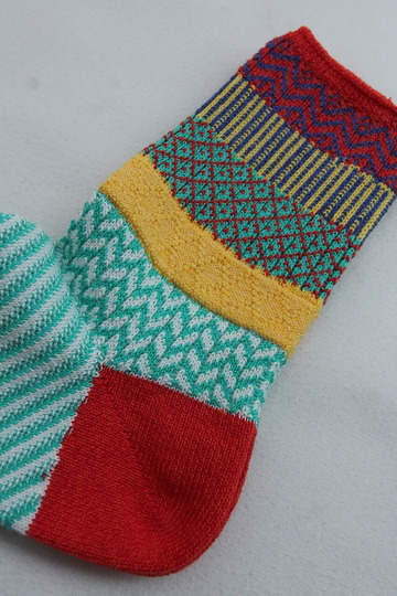 HALISON ”Multi Jacquard Short Socks ORANGE Mix” (3)