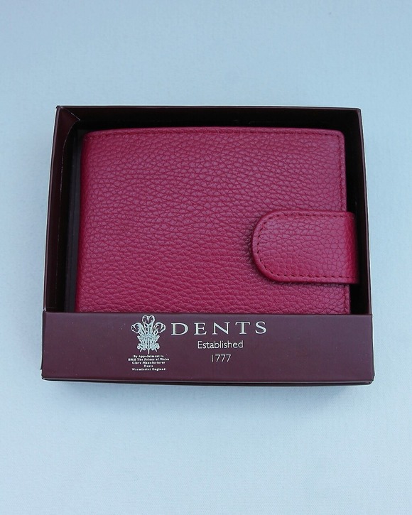 DENTS ”Beauley Pebble Grain Leather BERRY”241108 (4)