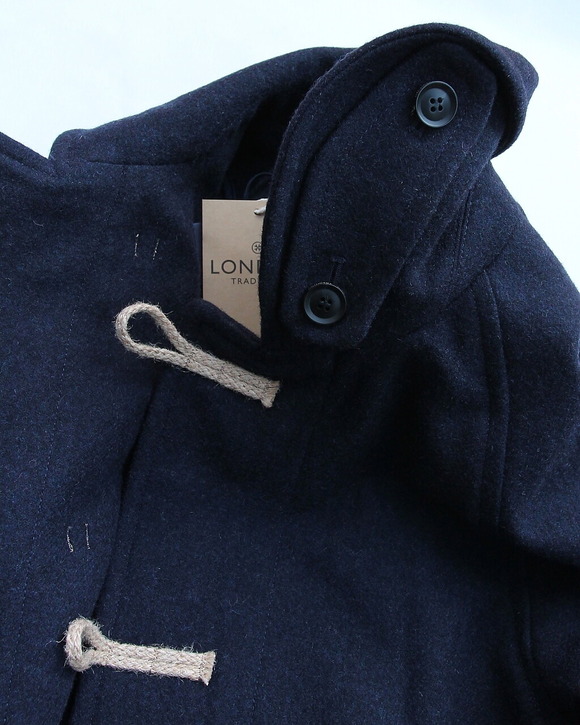 LONDON TRADITION ”CM Raglan Shawl Collar Coat NAVY”251030 (7)