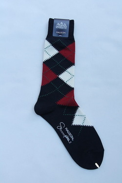 HALISON ”Supima Argyle Socks 6 Diamond NAVY” (3)