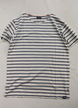 BRETON STRIPE ”A60 Unisex T Shirt JEANS NATURAL” 230220