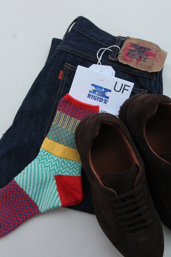 HALISON ”Multi Jacquard Short Socks ORANGE Mix”