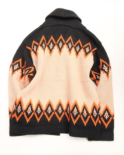 THE ALASCAN ”DF Shawl Collar Cardigan BLACK ORANGE”250926 (5)