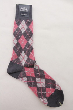 HALISON ”Prep Argyle Socks CHARCOAL (3)