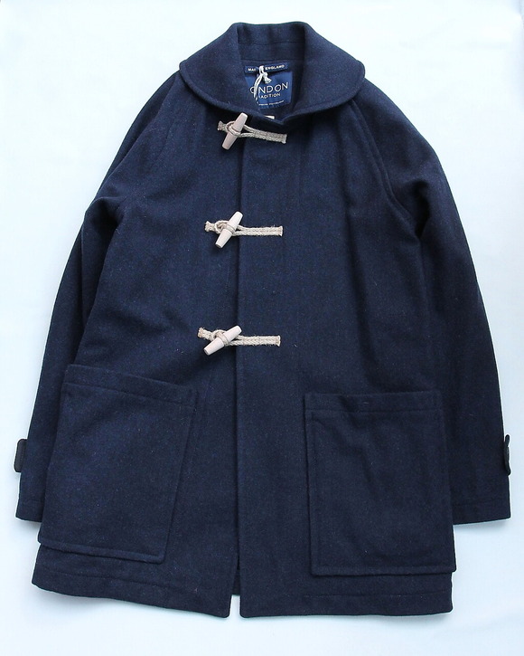 LONDON TRADITION ”CM Raglan Shawl Collar Coat NAVY”251030