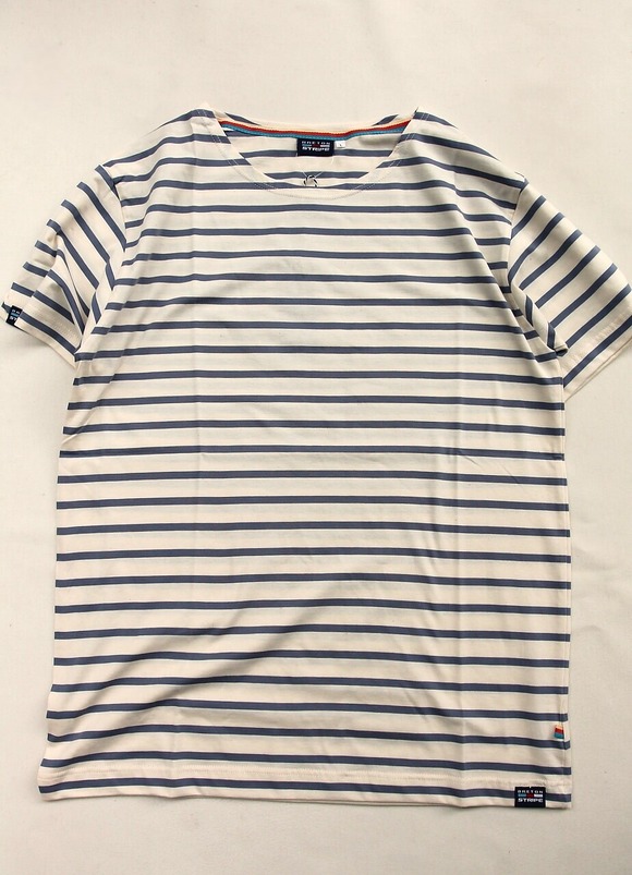 BRETON STRIPE ”A60 Unisex T Shirt JEANS NATURAL” 230220