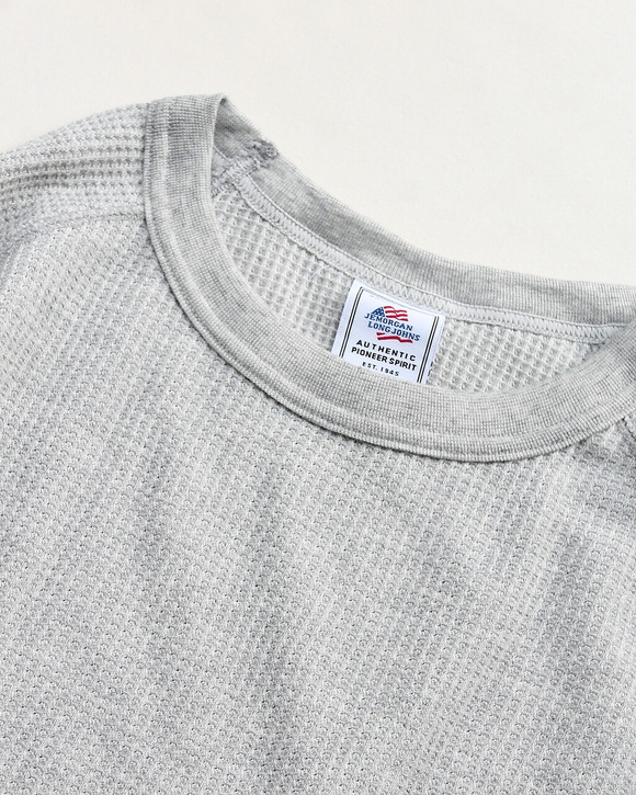 JE MORGAN ”CVC Waffle Round LS T MOKU GRAY”250918 (2)