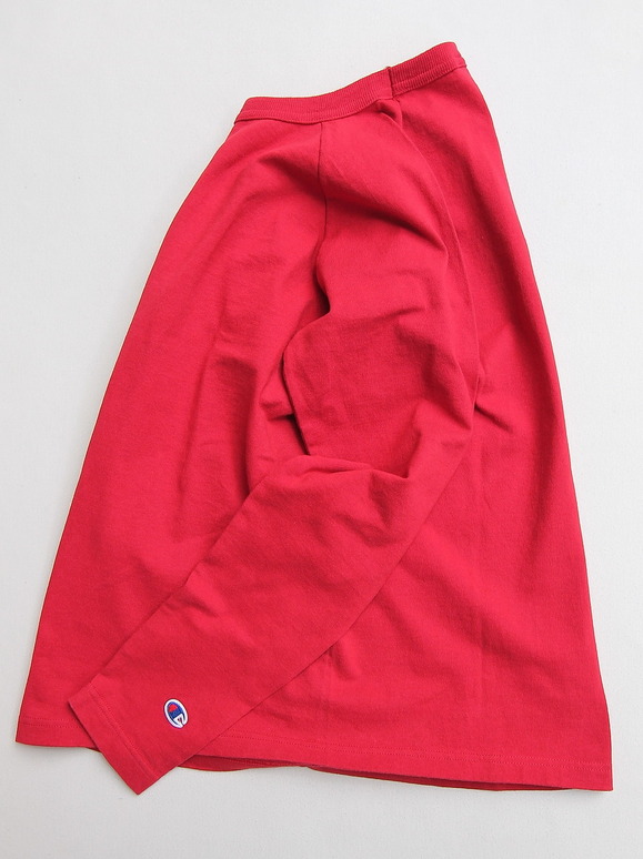 Champion T1011 Raglan Long Sleeve Tee RED (4)
