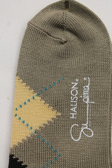 HALISON Su Pima Argyle Socks OLIVE (3)
