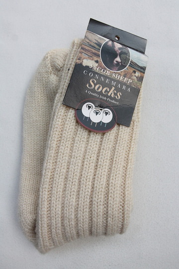 Jacob Sheep Connemara Socks ECRU (2)