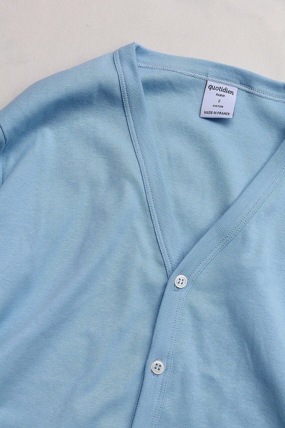 Quotidien ”Smooth Button Cardigan SKY BLUE”250131 (2)