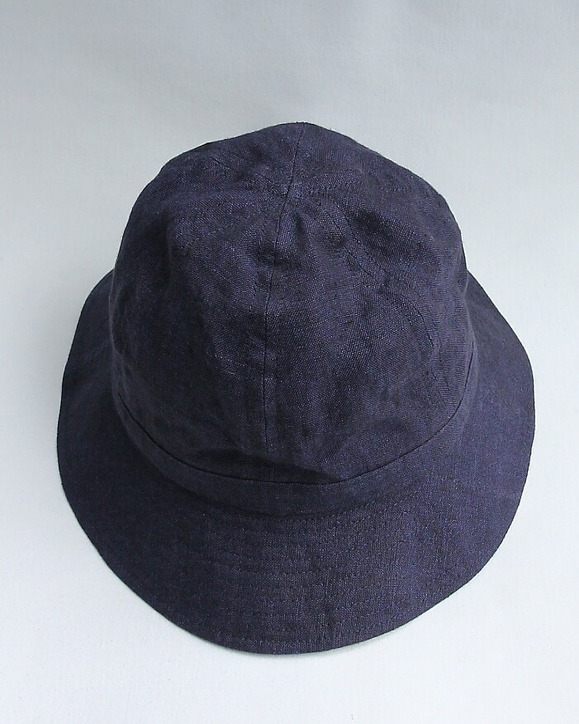 Au Chic Vrai BRITAIN ”Dome Hat Linen INDIGO”  260326