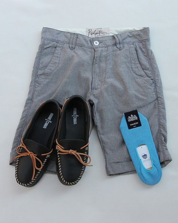 HALISON ”AMERICAN Sea Island Cotton Boat Socks TURQUOISE” (3)
