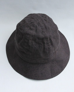 Au Chic Vrai BRITAIN ”Dome Hat Linen BROWN” 260326 (2)