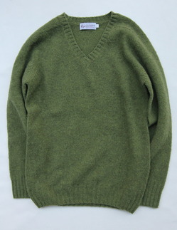John Tulloch Brushed V Neck PISTACIO