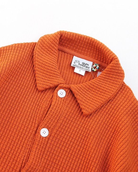 GYMMASTER ”12 Oz HV Waffle Cardigan ORANGE”251001 (2)