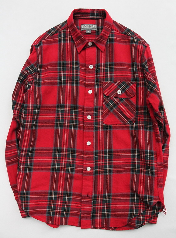 EMPIRE & SONS Work Tab Shirt Flannel Check RED Check