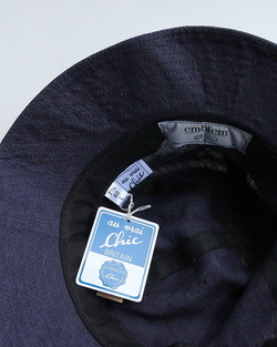 Au Chic Vrai BRITAIN ”Dome Hat Linen INDIGO” 260326 (3)