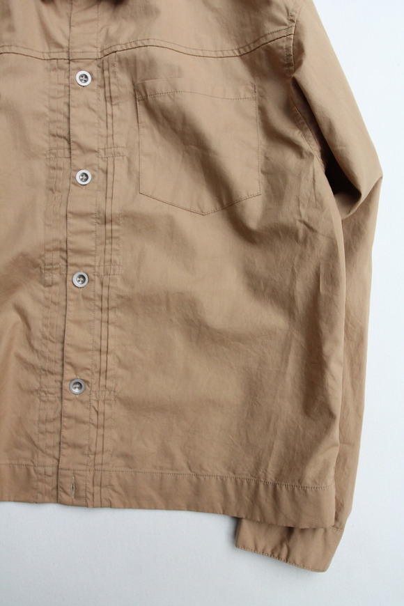 Vincent et Mireille G Shirt Yarn Dyed Broad BEIGE4