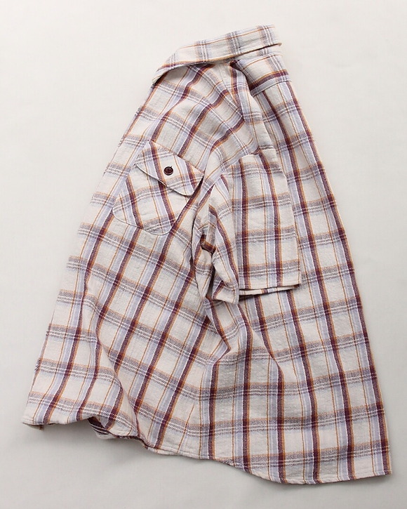 NOUN ”Work Shirt BEIGE Check”250523 (4)