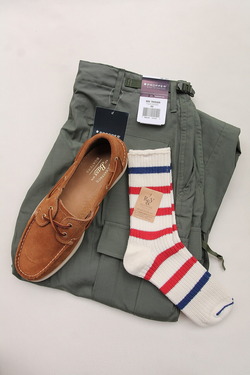 R ＆ Vintage ”BORDER Socks RED NAVY”