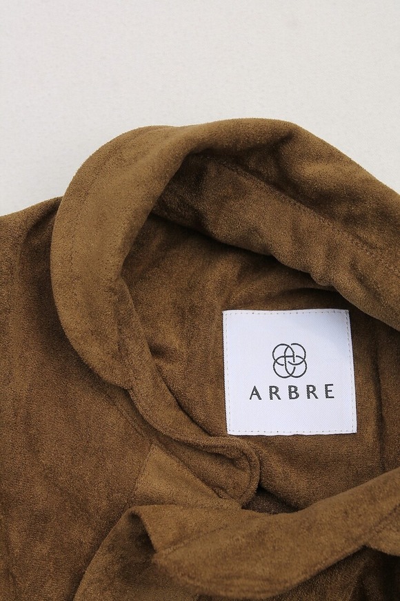 Arbre ”Fake Suede LS PO Shirt OLIVE” 2308026 (2)4