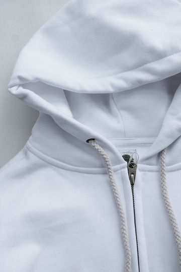 Arbre HW Cotton Fleece Zip up Sweat Parka WHITE (2)