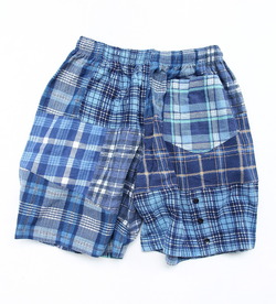 Oddoment ”COUSTOM Flannel Shorts Flannel BLUE”240304 (3)