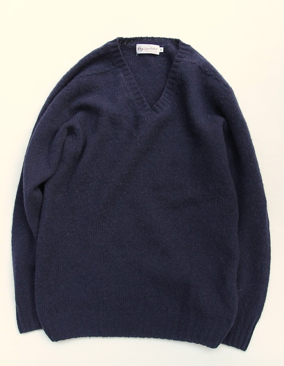John Tulloch ”Brushed V Neck NAVY”231128