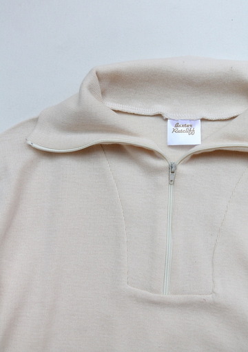 Baxter Ratcliff SS Funnel Zip PO Flatlock Rib ECRU (2)