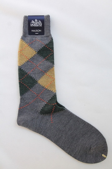 HALISON NZ Merino Arhyle Socks 5 Diamond GREY (3)