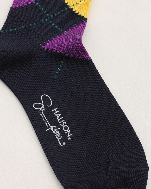 HALISON ”Supima Cotton Srgyle Socks 5D NAVY (2)