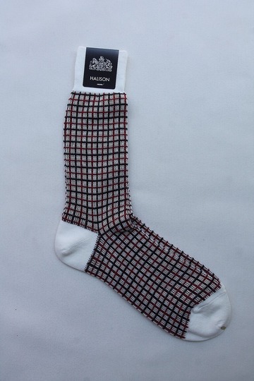 HALISON ”CL Tattersall Socks O WHITE” (3)