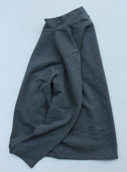 Quotidien Cotton Fleece Mockneck ANTHRACITE CHINE (4)