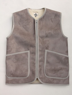 COLDBREAKER ”Velour no Collar Vest GRAY”